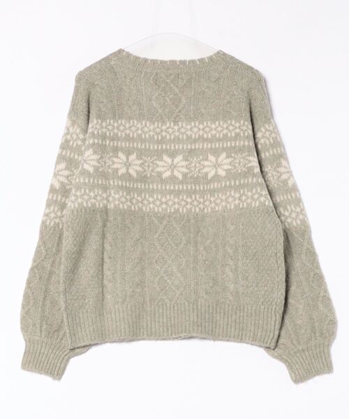 「Crisp」 長袖ニット FREE グリーン レディース_画像2