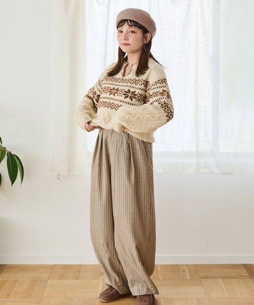 「Crisp」 長袖ニット FREE グリーン レディース_画像5