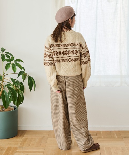 「Crisp」 長袖ニット FREE グリーン レディース_画像6