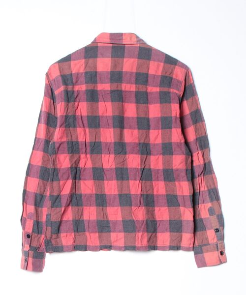 「LUKER BY NEIGHBORHOOD」 チェック柄長袖シャツ S レッド メンズ_画像2
