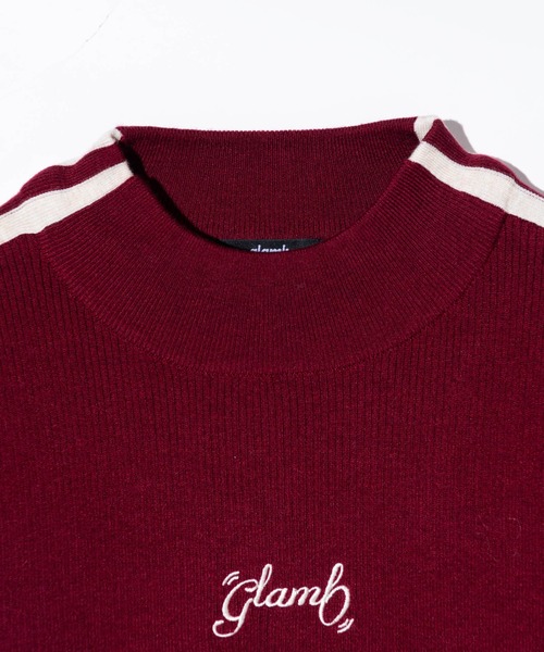 「glamb」 長袖ニット L ワイン メンズの画像