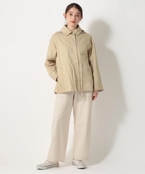ジャケット・アウター afternoon_tea 楽天市場】【SALE／37%OFF】タータンチェック柄フード付きジャケット