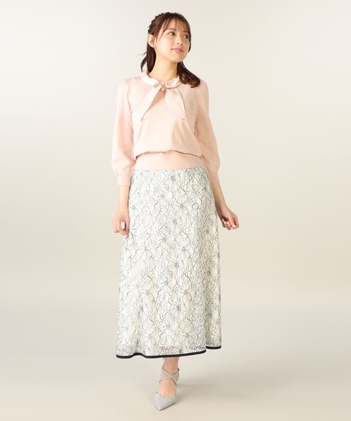 「LAISSE PASSE」 ロングスカート 38 ホワイト レディース_画像10