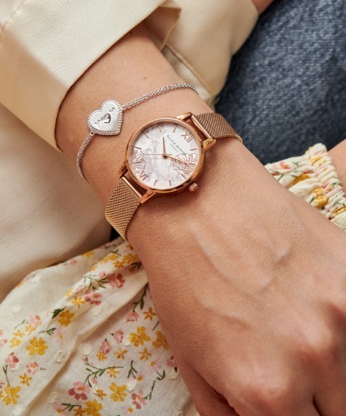 「OLIVIA BURTON」 アナログ腕時計 - ピンクゴールド レディース_画像6