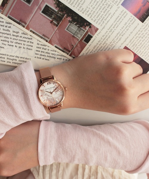 「OLIVIA BURTON」 アナログ腕時計 - ピンクゴールド レディース_画像7