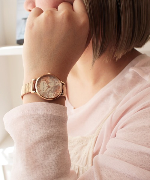 「OLIVIA BURTON」 アナログ腕時計 - ピンクゴールド レディース_画像8