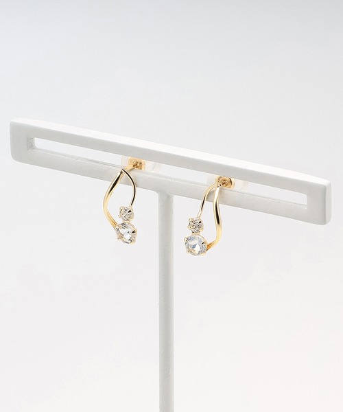 「ESTELLE」 ピアス（両耳用） - イエローゴールド レディース_画像3