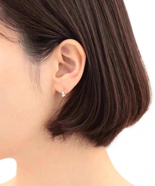 「ESTELLE」 ピアス（両耳用） - イエローゴールド レディース_画像7