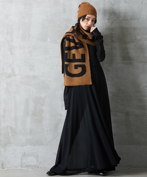 「GEVS.」 長袖ワンピース - ブラック レディース_画像3