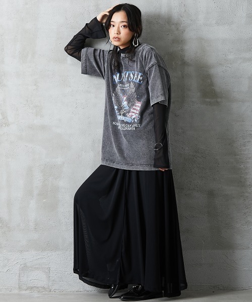 「GEVS.」 長袖ワンピース - ブラック レディース_画像6