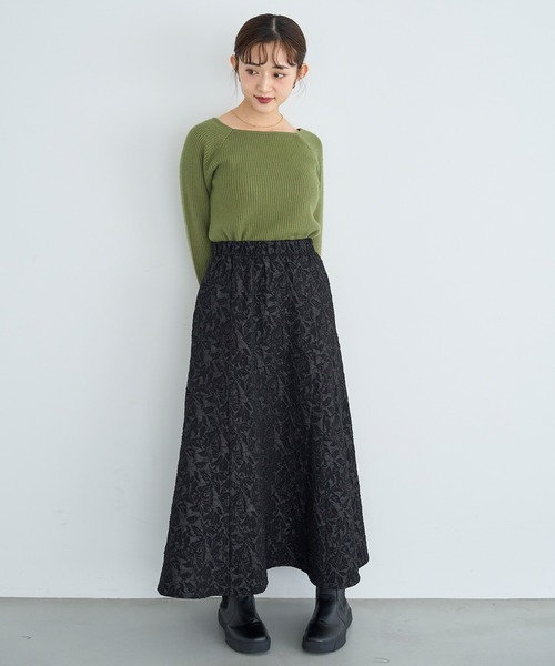 「mil」 フレアスカート S ブラック レディース_画像3