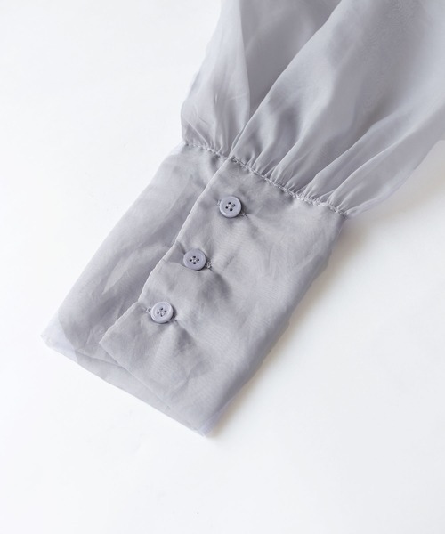 「cheriella」 長袖ブラウス M グレー レディース_画像4