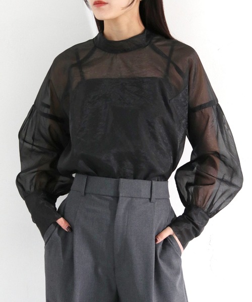 「cheriella」 長袖ブラウス M グレー レディース_画像7