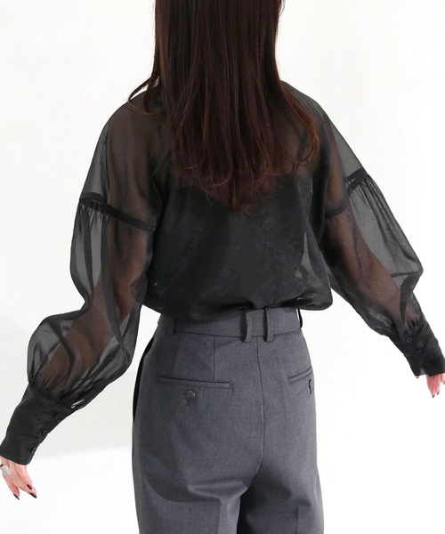 「cheriella」 長袖ブラウス M グレー レディース_画像9