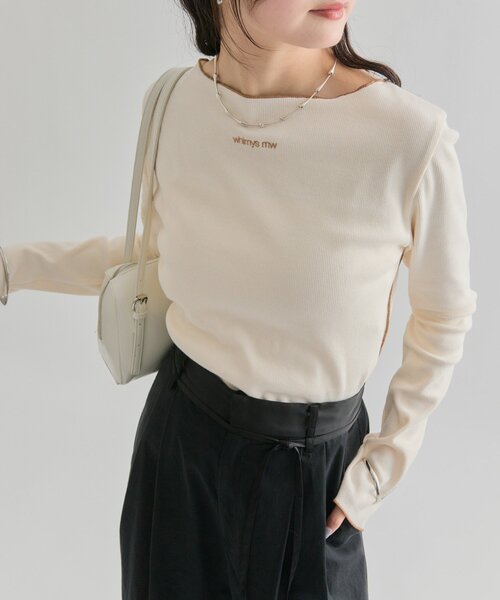 「mystic」 長袖カットソー FREE ピンク レディース_画像2