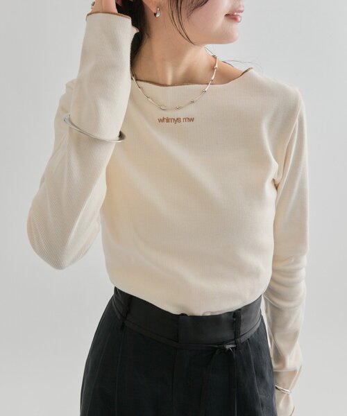 「mystic」 長袖カットソー FREE ピンク レディース_画像6