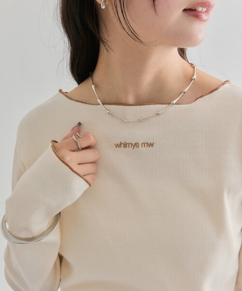 「mystic」 長袖カットソー FREE ピンク レディース_画像9