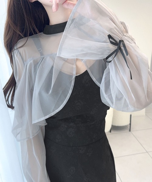 「mily bilet」 コンビワンピース SMALL グレー レディース_画像7