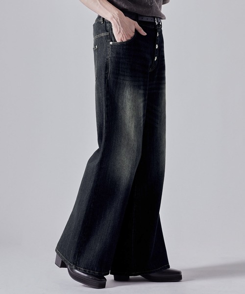 「CLEL」 デニムパンツ X-SMALL インディゴブルー メンズ_画像6