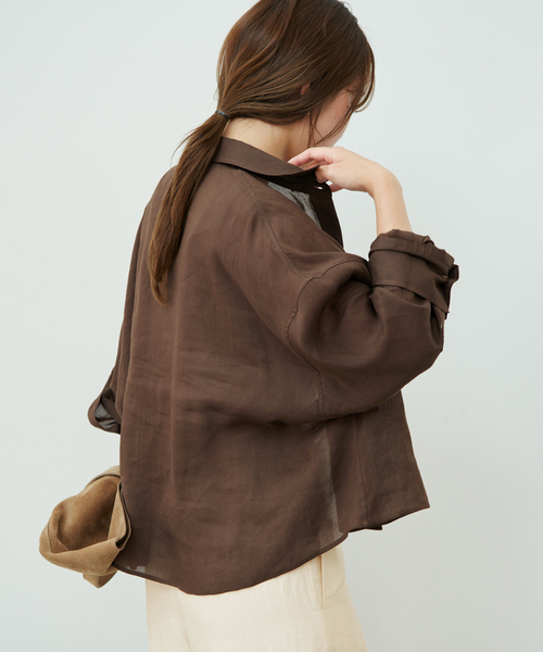 plage（プラージュ） ブラウス シャツ 「追加」RAMIE LYOCELL CROPPED