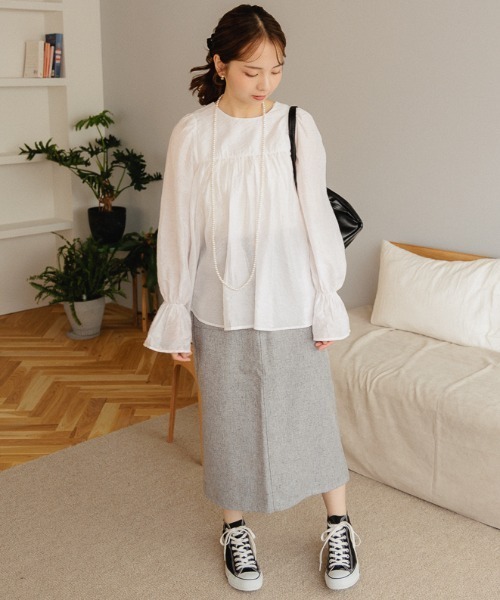 「flower」 長袖ブラウス FREE ピンク レディース_画像10