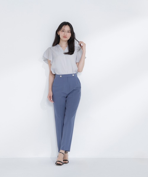 パンツ 「Oggi5月号掲載」「骨格ストレート」メタルポイントアンクルパンツ レディース