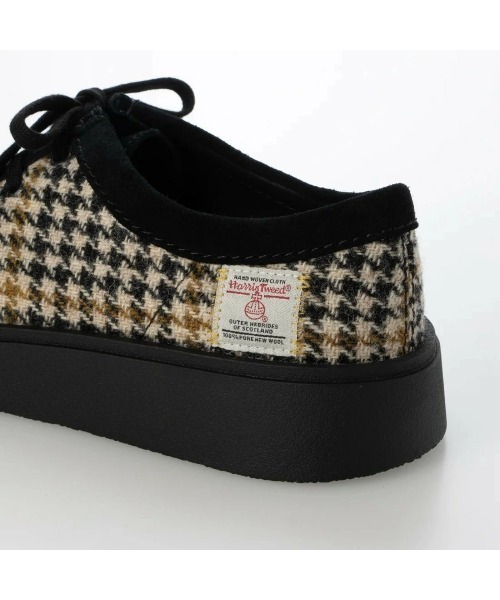 「Clarks」 シューズ「HARRIS TWEEDコラボ」 25cm ブラック メンズの画像