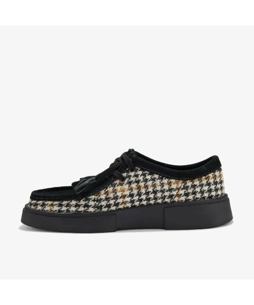 「Clarks」 シューズ「HARRIS TWEEDコラボ」 25cm ブラック メンズの画像