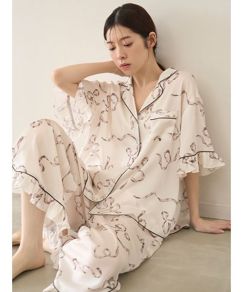 SNIDEL HOME パジャマ ルームウェア 「Luxshine」「接触冷感」フリル