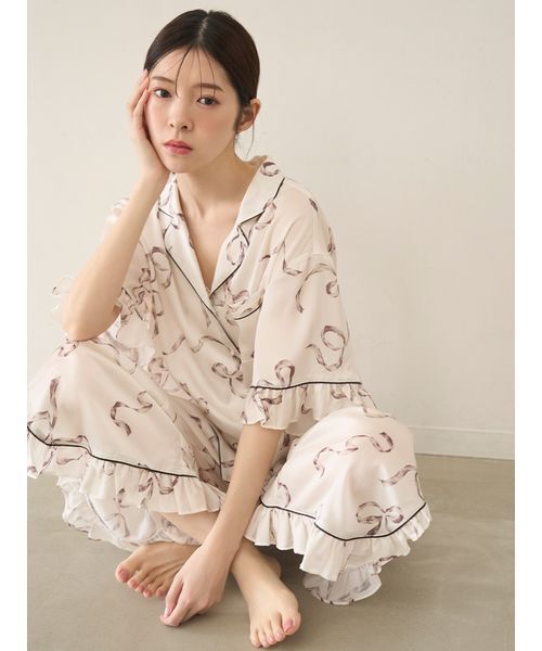 SNIDEL HOME パジャマ ルームウェア 「Luxshine」「接触冷感」フリル