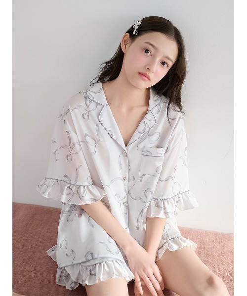 SNIDEL HOME パジャマ ルームウェア 「Luxshine」「接触冷感」フリル