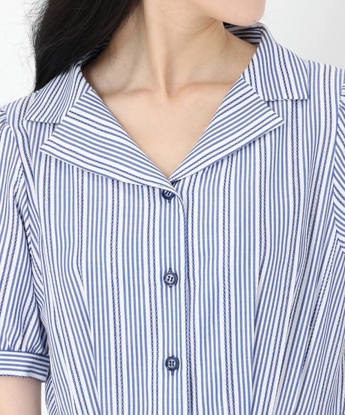 「STRAWBERRY-FIELDS」 シャツワンピース 1 ブルー レディース_画像6