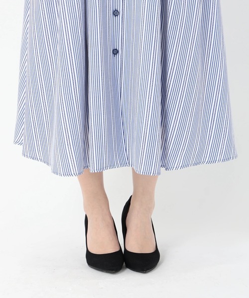 「STRAWBERRY-FIELDS」 シャツワンピース 1 ブルー レディース_画像8