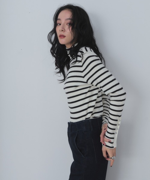 「Shelly island」 長袖ニット FREE グレー レディース_画像9