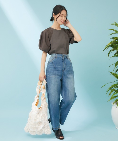 「KATHARINE ROSS」 「Cloche」半袖Tシャツ MEDIUM チャコールグレー レディース_画像4
