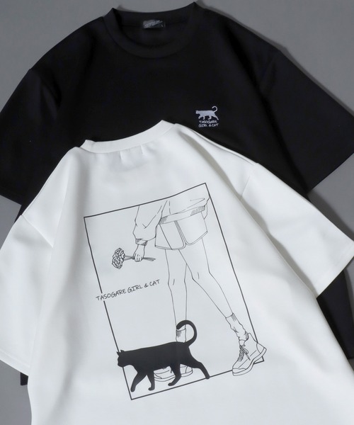 ANPAS（アンパス） tシャツ “TASOGARE GIRL＆CAT” Cool-Touch Ponte
