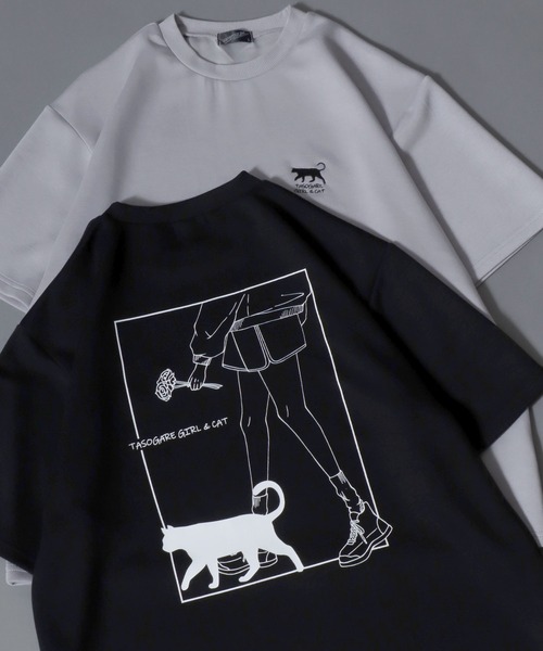ANPAS（アンパス） tシャツ “TASOGARE GIRL＆CAT” Cool-Touch Ponte
