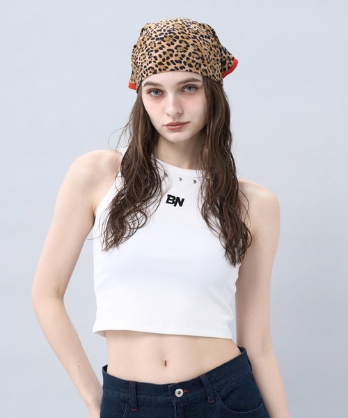 タンクトップ BENUA タンクトップ ノースリーブ Studded racer tank top 一 スタッズ
