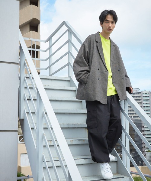 「LOWRYS FARM」 テーラードジャケット LARGE ブラック メンズ_画像9