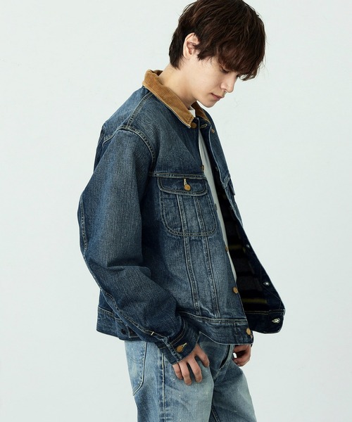 「Lee」 デニムジャケット SMALL ブルー メンズ_3