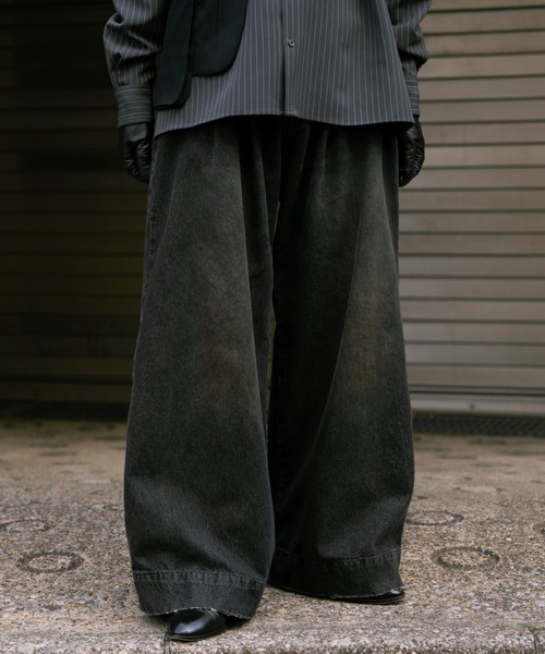 「soerte」 デニムパンツ 1 ブラック系その他 メンズ