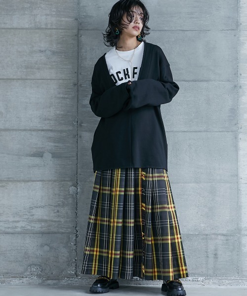 「GEVS.」 プリーツスカート 5L グリーン レディース_画像3