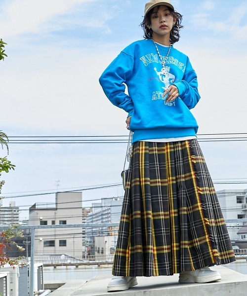 「GEVS.」 プリーツスカート 5L グリーン レディース_画像5
