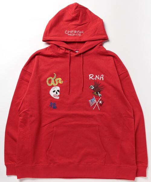 「RNA」 プルオーバーパーカー MEDIUM レッド レディース_画像2