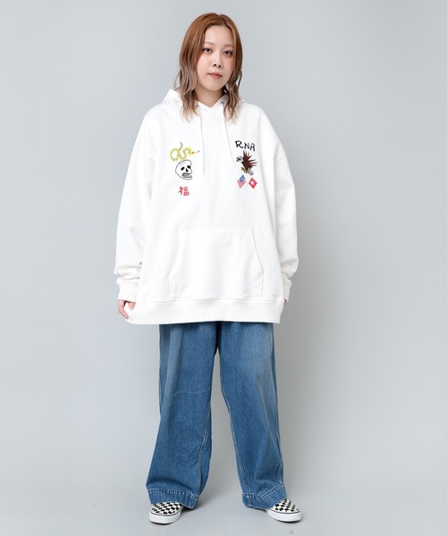 「RNA」 プルオーバーパーカー MEDIUM レッド レディース_画像3