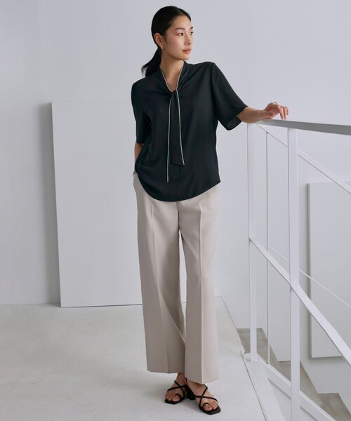 「ICB」 半袖ブラウス X-LARGE グリーン レディース_画像3