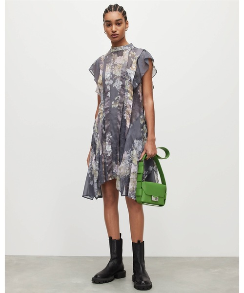 「ALLSAINTS」 半袖ワンピース 4 グレー系その他 レディース_画像4
