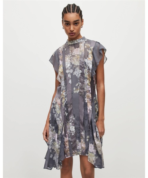 「ALLSAINTS」 半袖ワンピース 4 グレー系その他 レディース_画像5