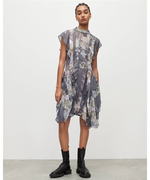 「ALLSAINTS」 半袖ワンピース 4 グレー系その他 レディース_画像6
