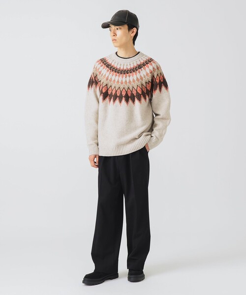 「BEAMS HEART」 スラックス SMALL ブラック メンズ_画像4